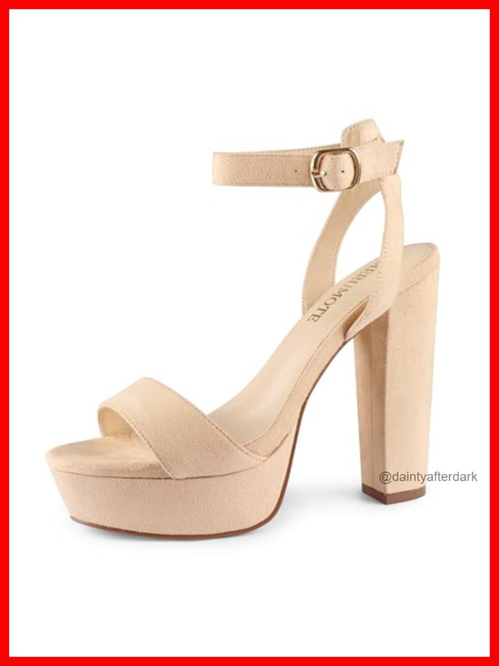 Chunky Platform High Heel Sandals Open Toe Ankle Strap Faux Leather